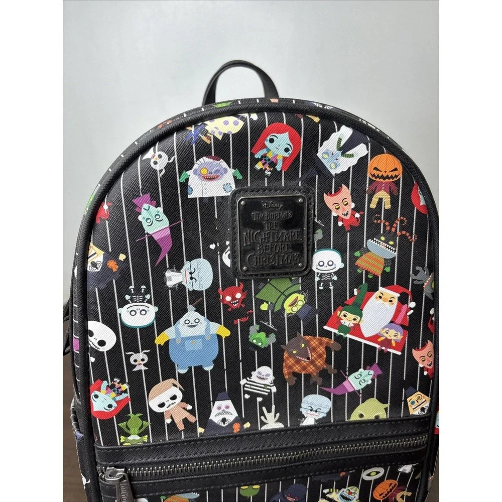 Loungefly Nightmare Before Christmas Backpack  Purse Characters Black NEW